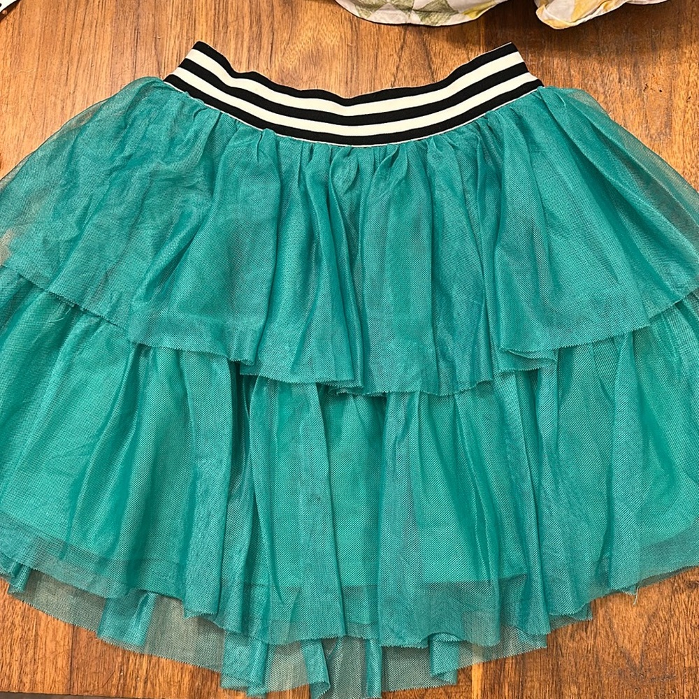 NWOT Tea Collection green Tulle Skirt size 6